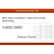 REPL ENG D1105E4D21 TIER4 [NRTC-NTE] (B2630HSD)