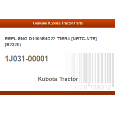 REPL ENG D1005E4D22 TIER4 [NRTC-NTE] (B2320)